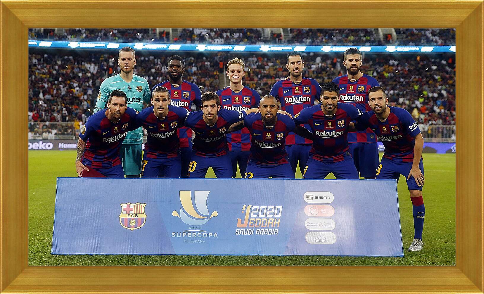Картина в раме - Фото перед матчем ФК Барселона. FC Barcelona