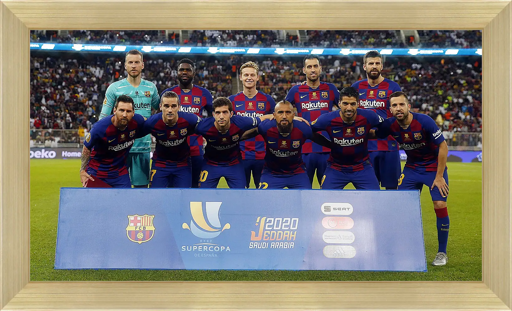 Картина в раме - Фото перед матчем ФК Барселона. FC Barcelona