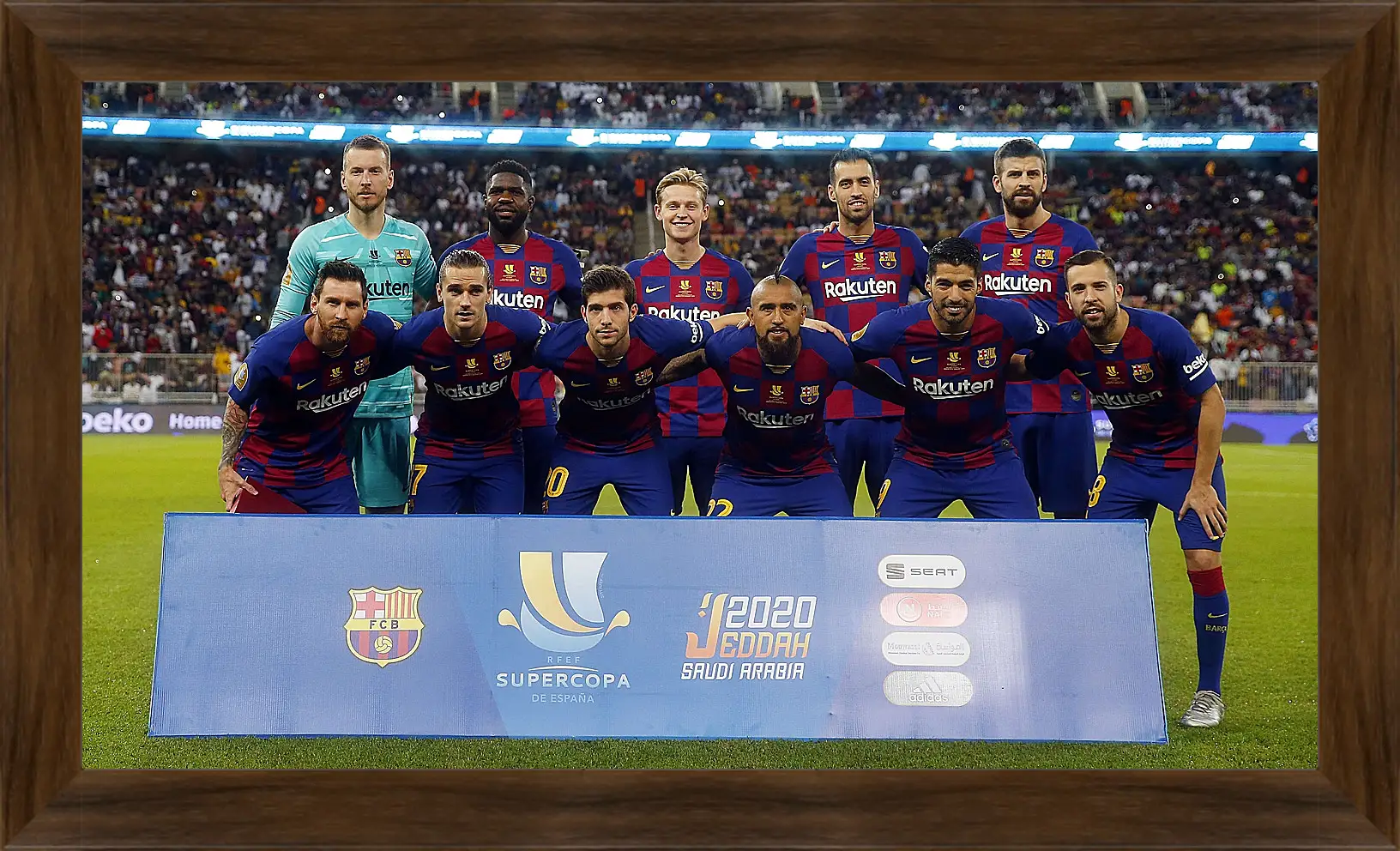 Картина в раме - Фото перед матчем ФК Барселона. FC Barcelona