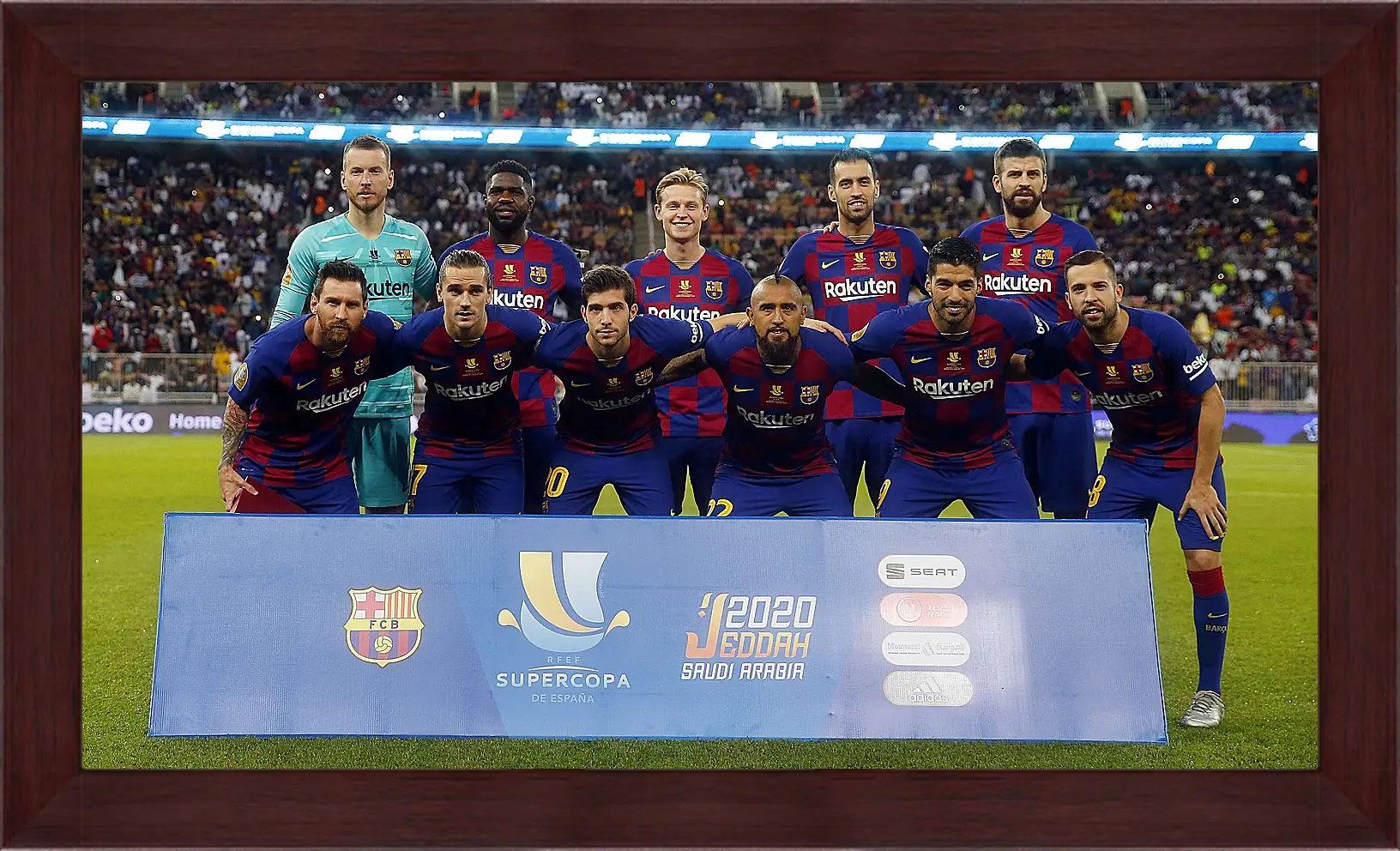 Картина в раме - Фото перед матчем ФК Барселона. FC Barcelona