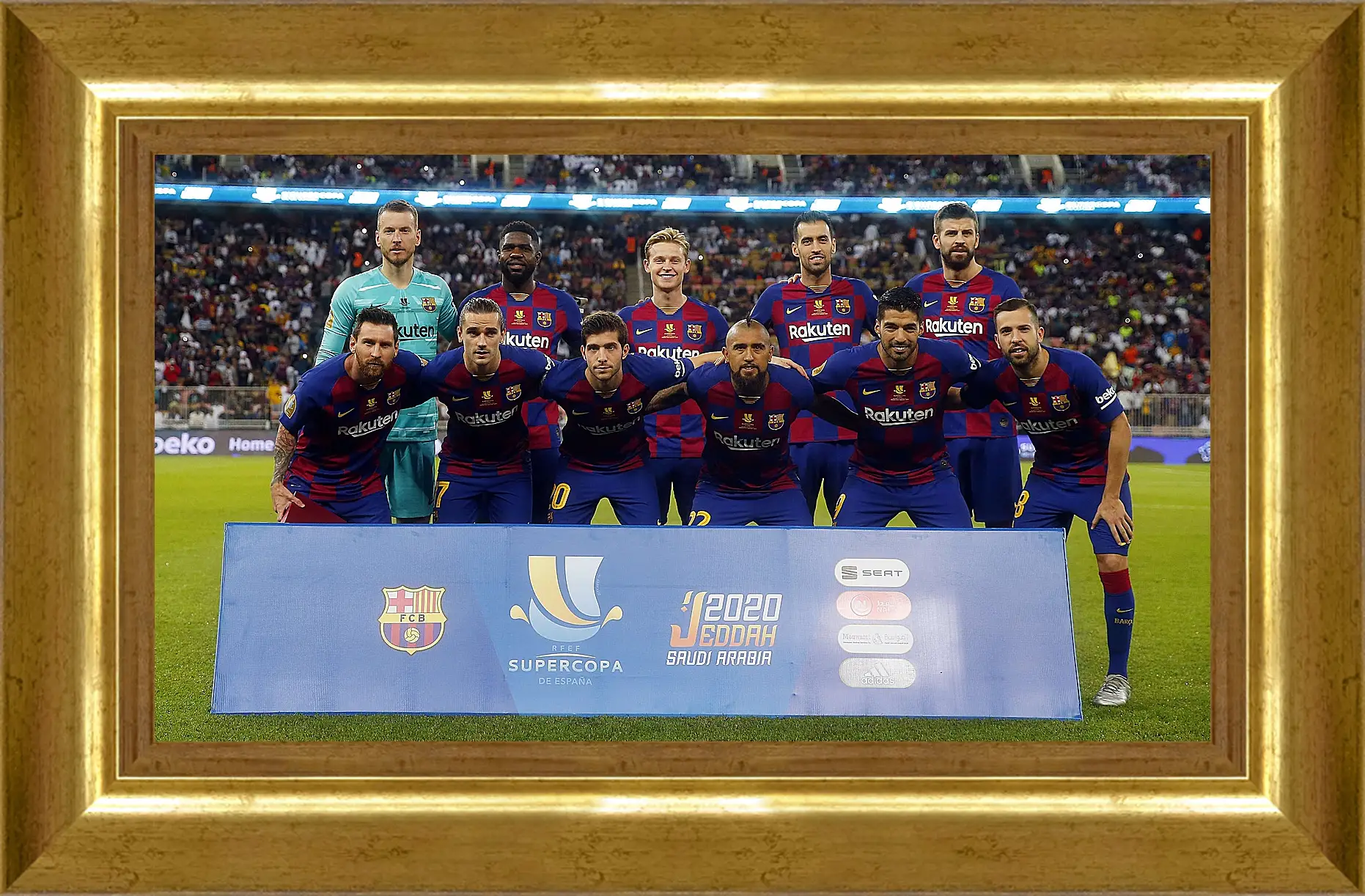 Картина в раме - Фото перед матчем ФК Барселона. FC Barcelona