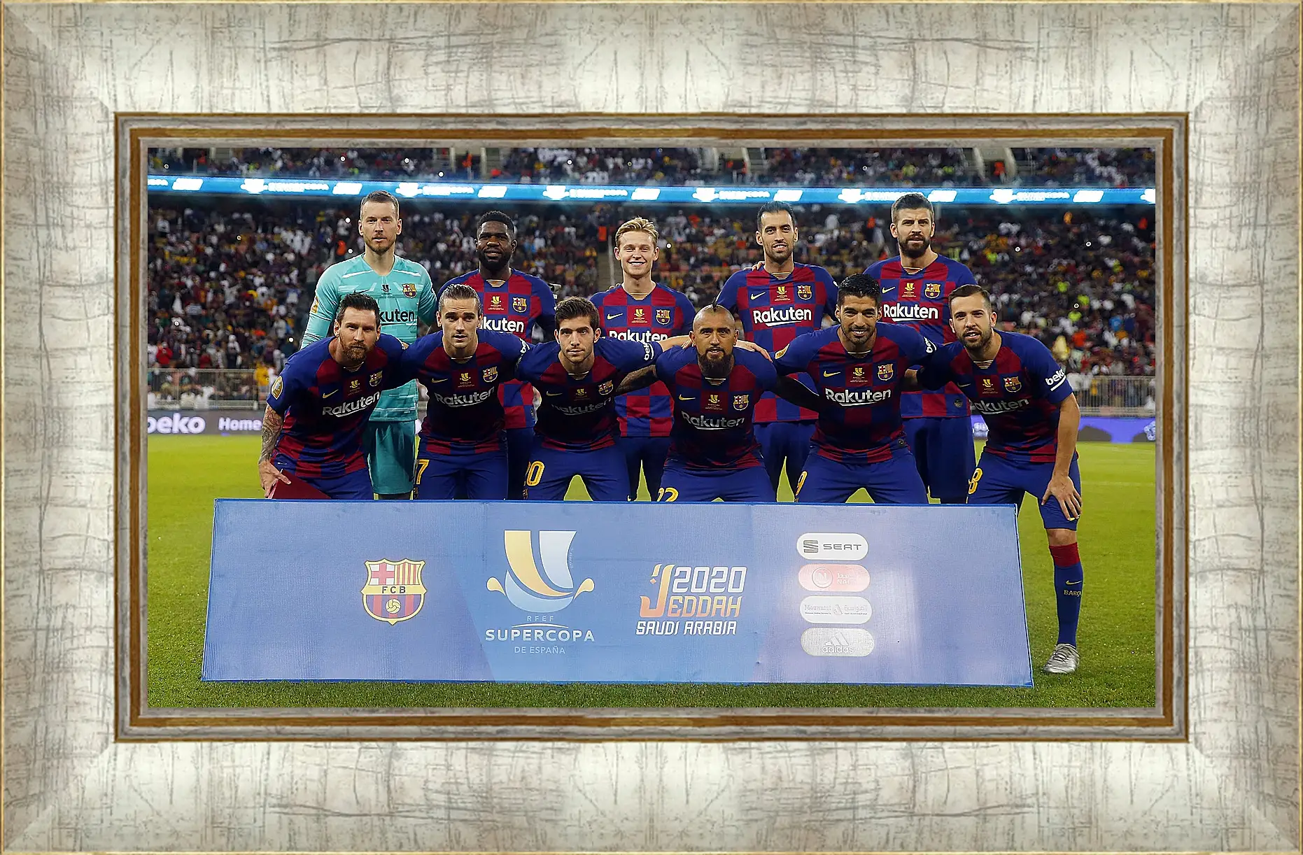 Картина в раме - Фото перед матчем ФК Барселона. FC Barcelona