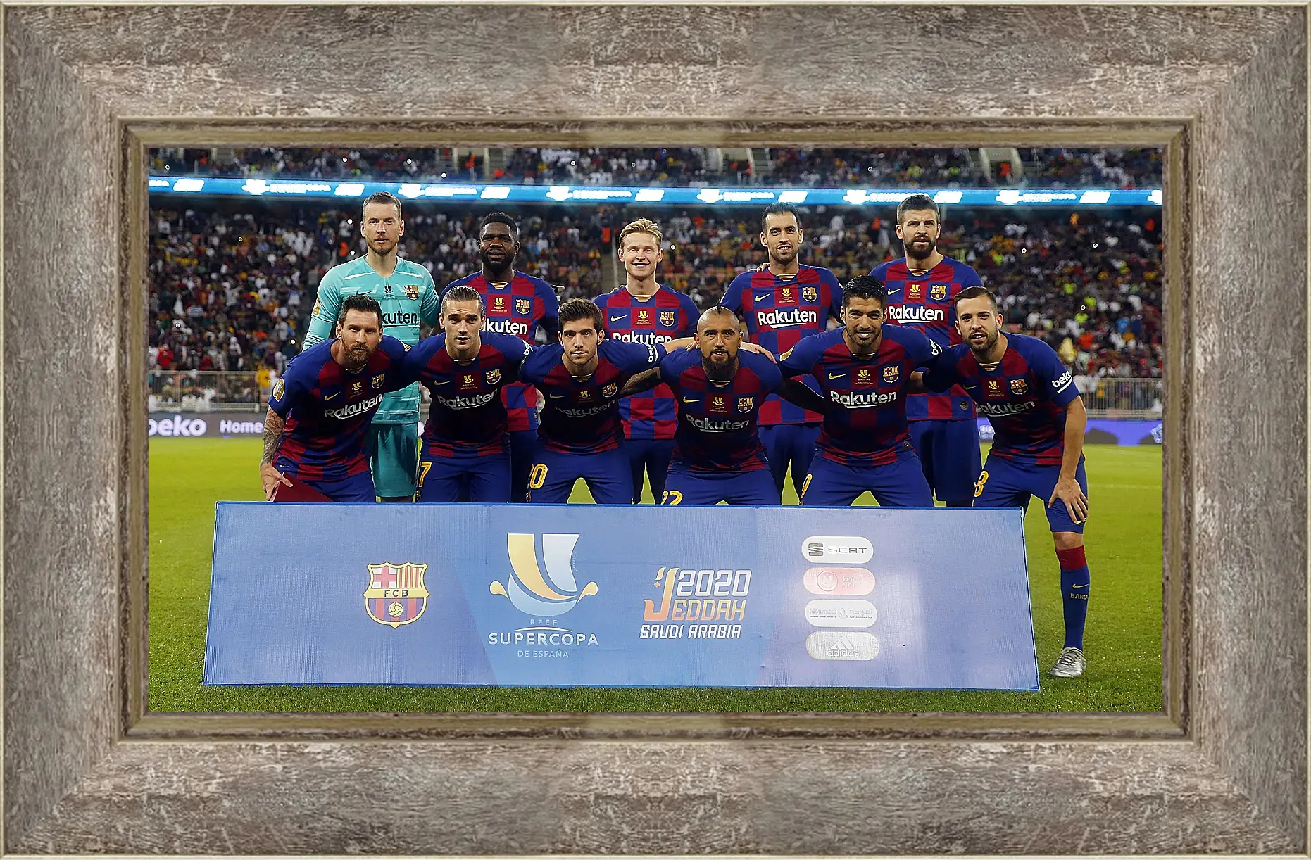 Картина в раме - Фото перед матчем ФК Барселона. FC Barcelona