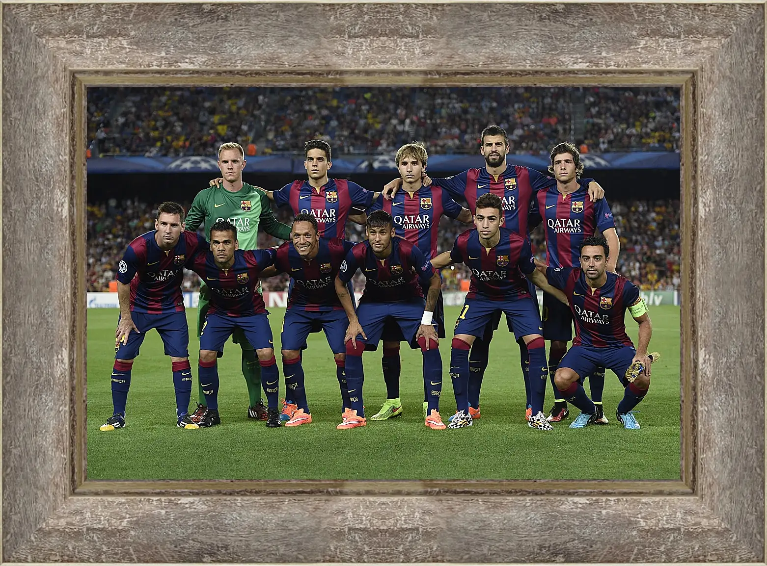 Картина в раме - Фото перед матчем ФК Барселона. FC Barcelona