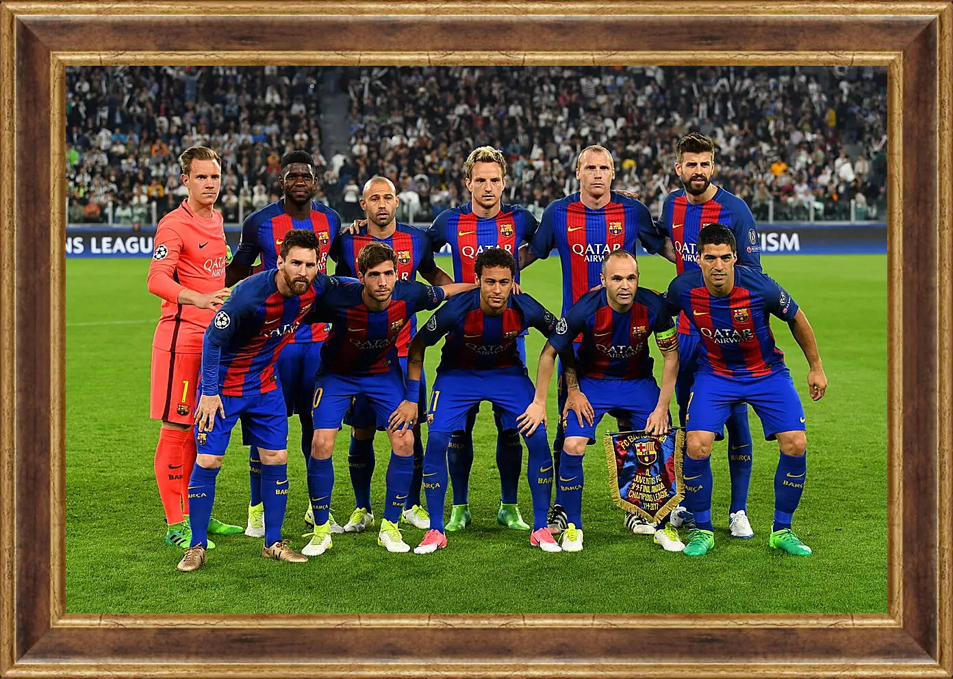 Картина в раме - Фото перед матчем ФК Барселона. FC Barcelona