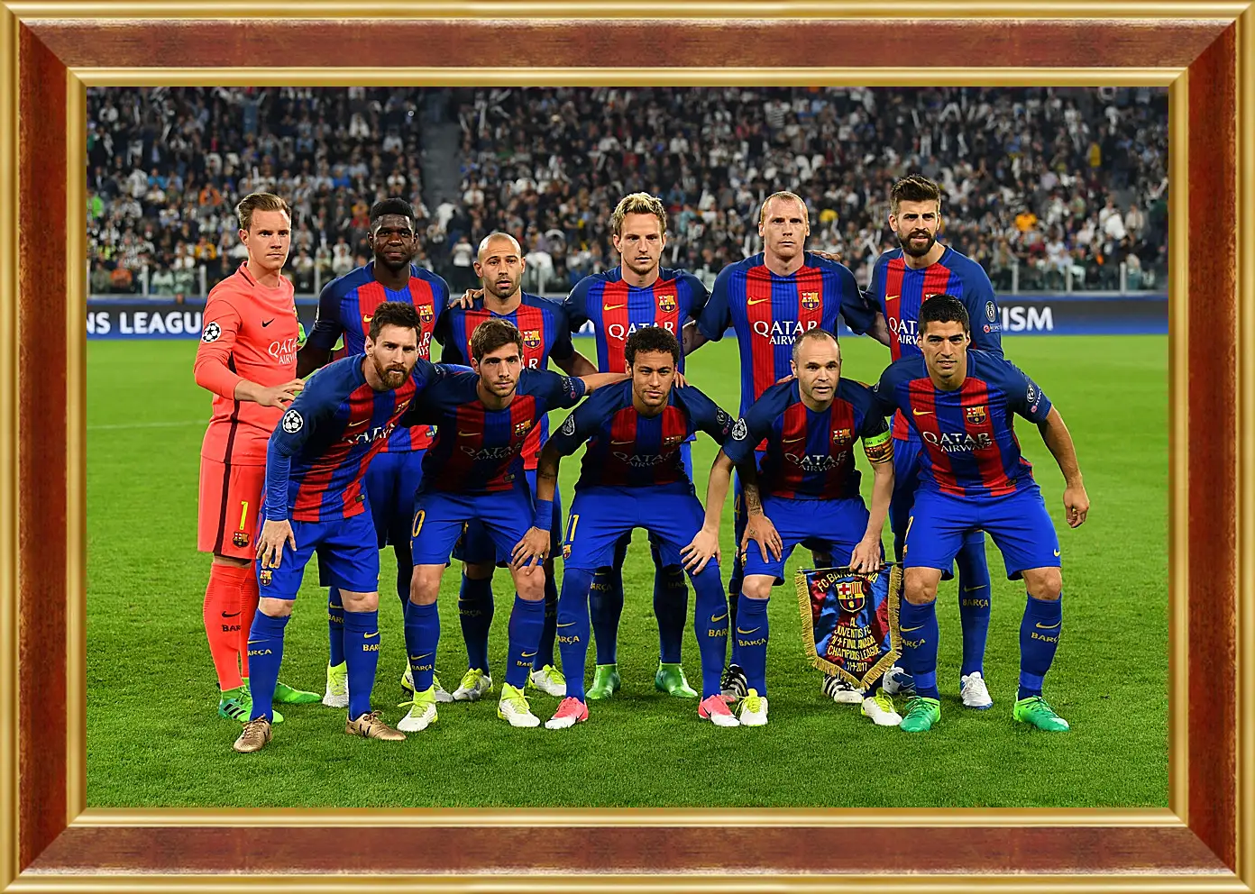 Картина в раме - Фото перед матчем ФК Барселона. FC Barcelona