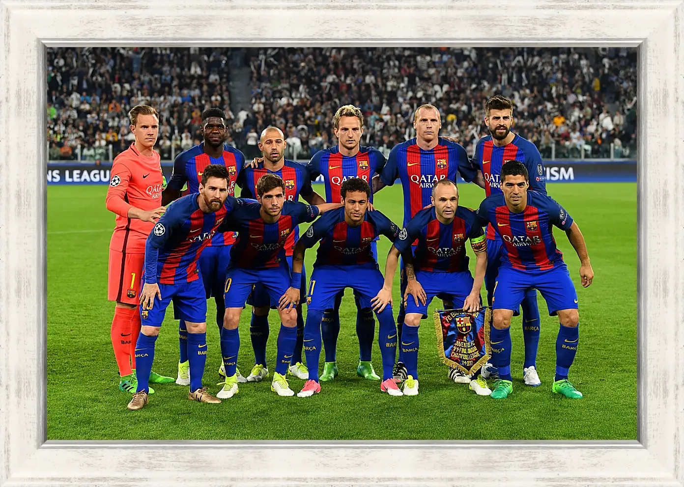 Картина в раме - Фото перед матчем ФК Барселона. FC Barcelona