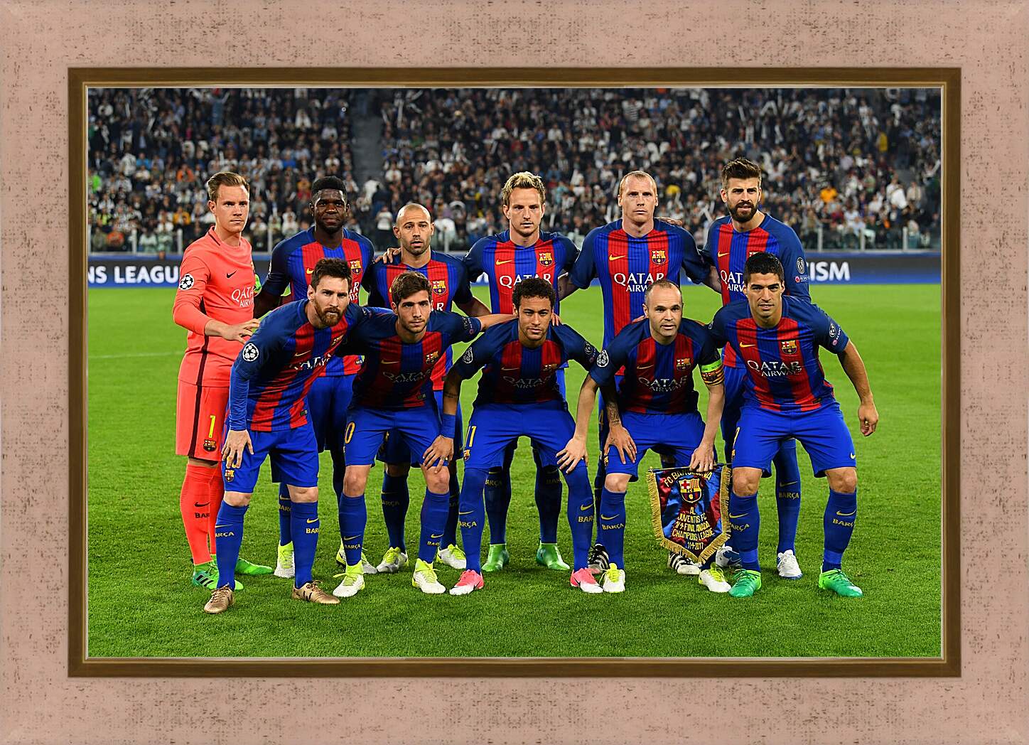 Картина в раме - Фото перед матчем ФК Барселона. FC Barcelona