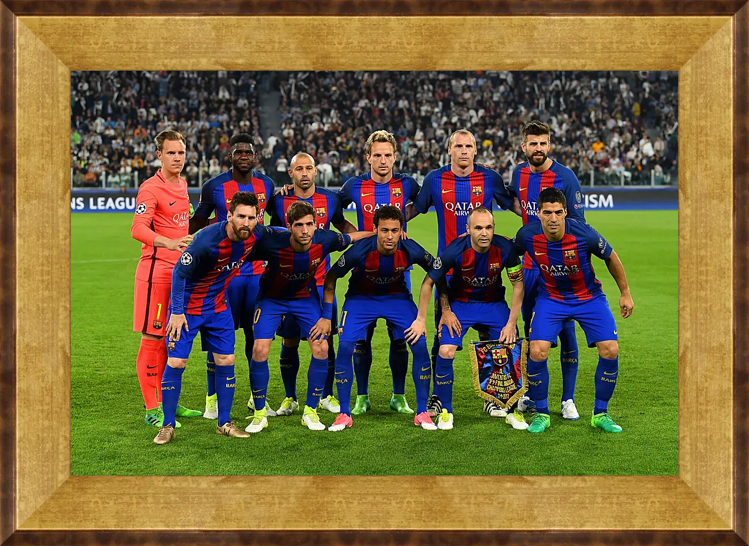 Картина в раме - Фото перед матчем ФК Барселона. FC Barcelona