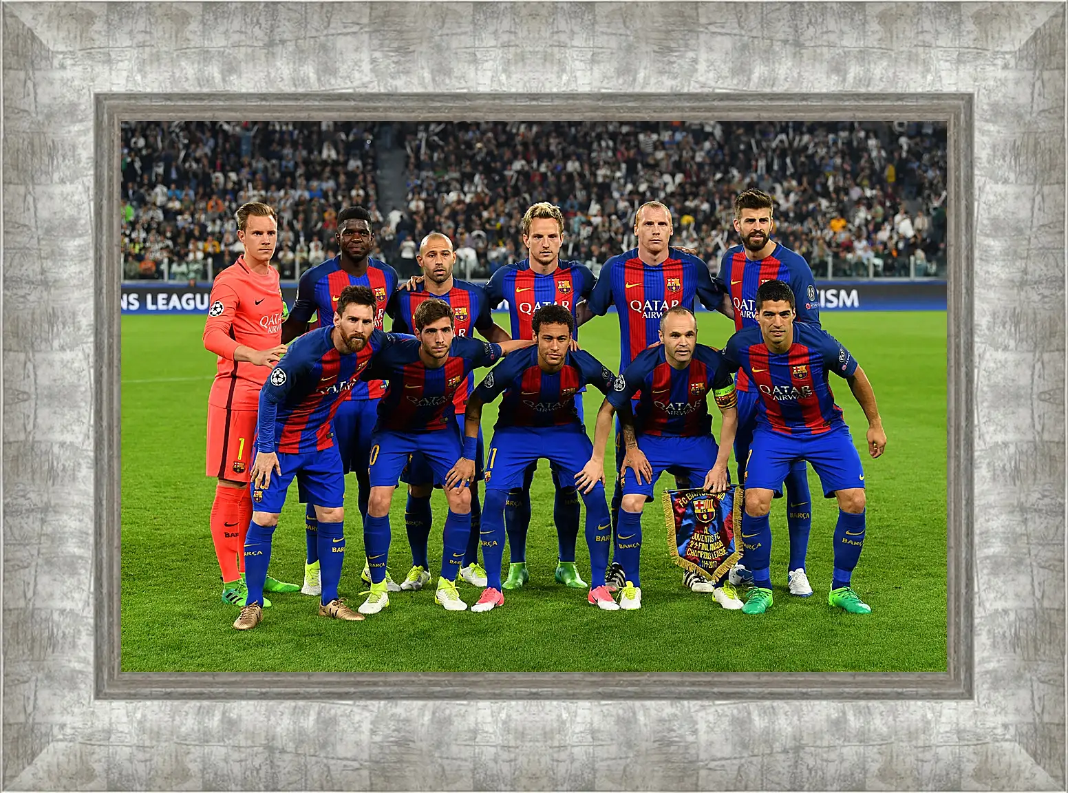 Картина в раме - Фото перед матчем ФК Барселона. FC Barcelona