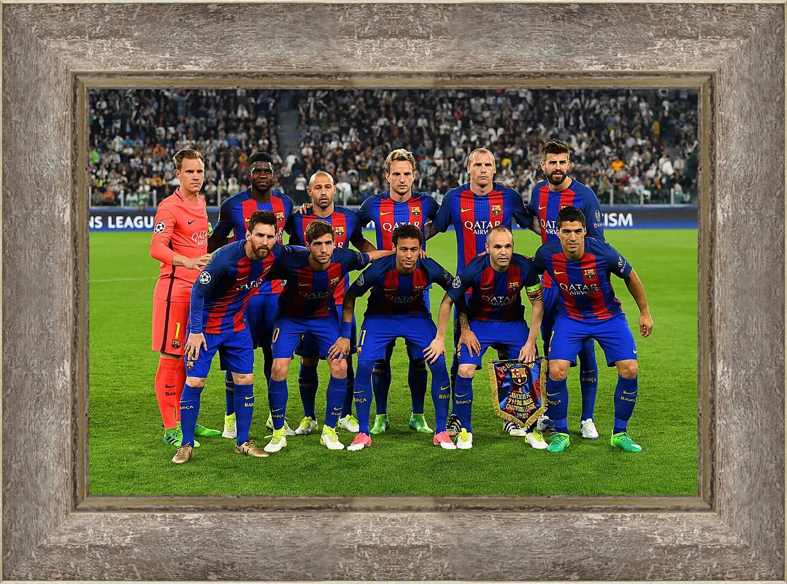 Картина в раме - Фото перед матчем ФК Барселона. FC Barcelona