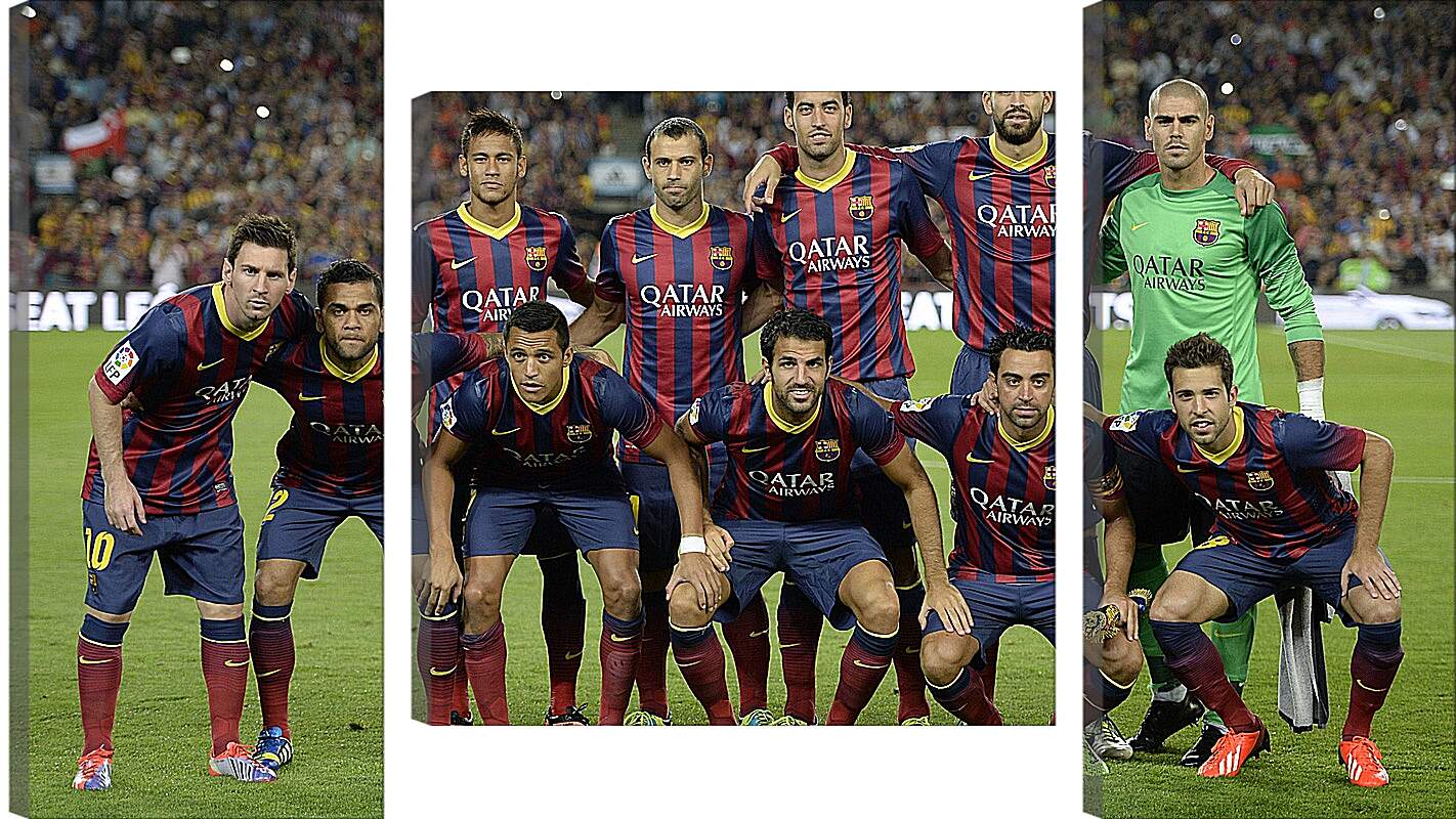 Модульная картина - Фото перед матчем ФК Барселона. FC Barcelona