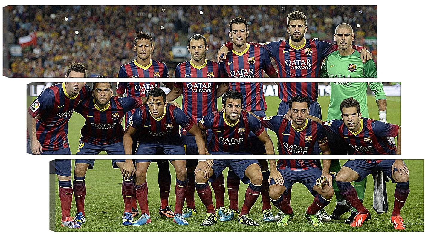 Модульная картина - Фото перед матчем ФК Барселона. FC Barcelona