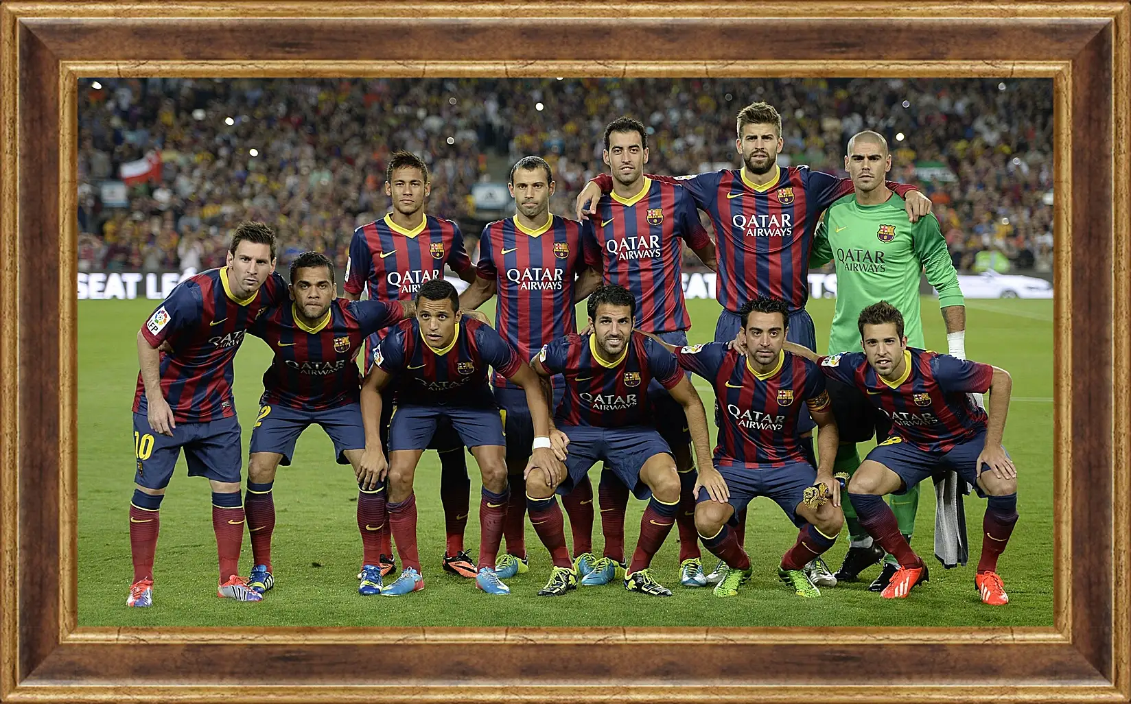 Картина в раме - Фото перед матчем ФК Барселона. FC Barcelona