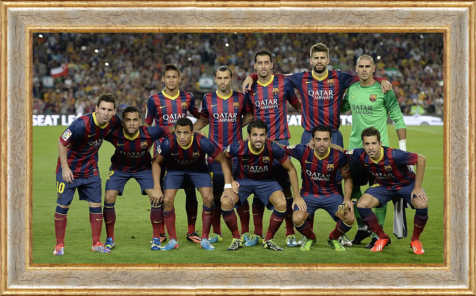 Картина в раме - Фото перед матчем ФК Барселона. FC Barcelona