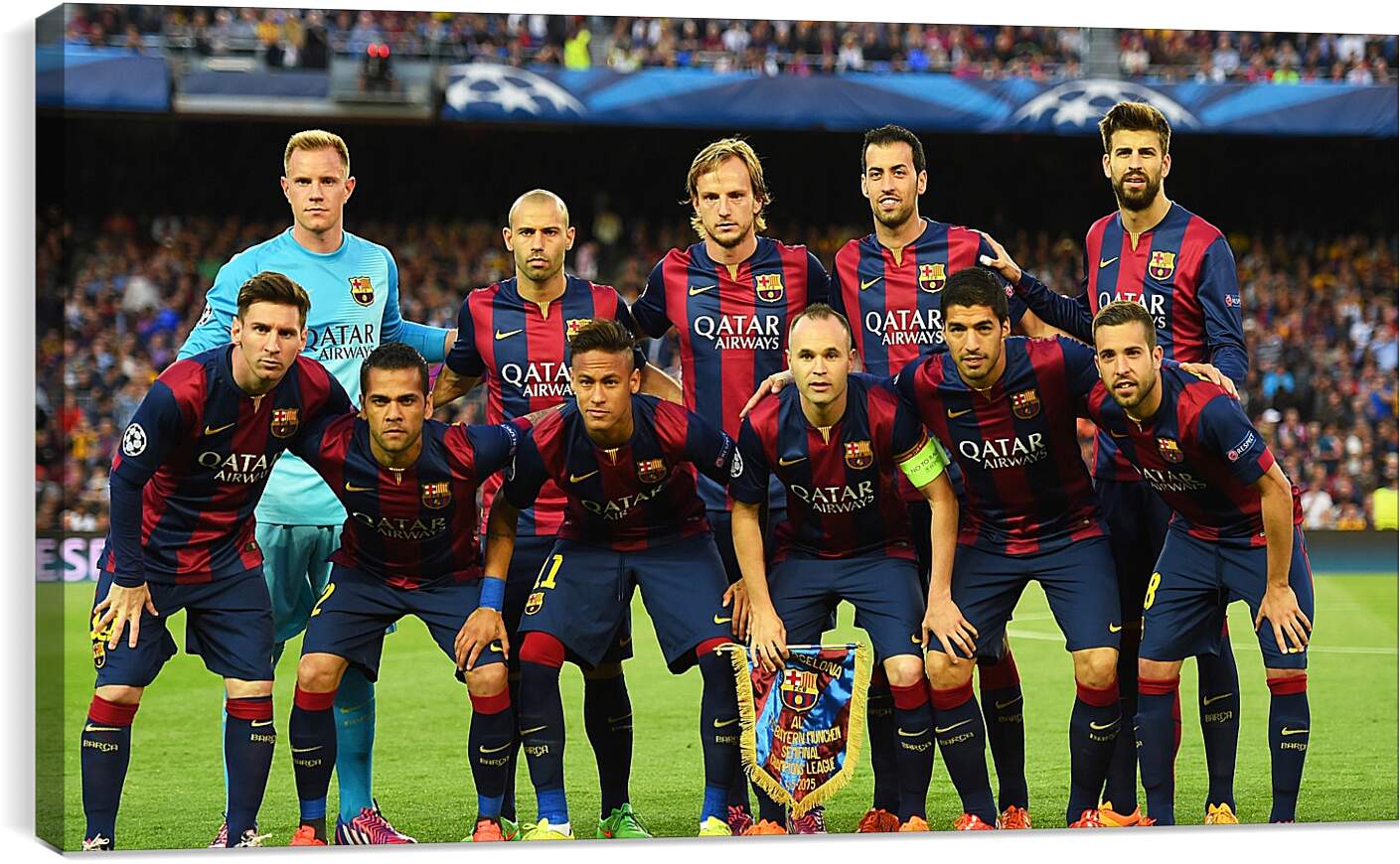 Постер и плакат - Фото перед матчем ФК Барселона. FC Barcelona