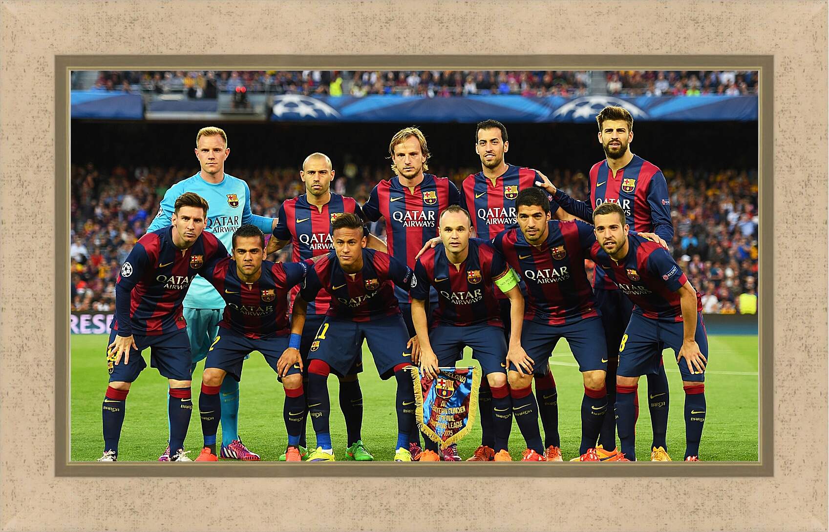 Картина в раме - Фото перед матчем ФК Барселона. FC Barcelona