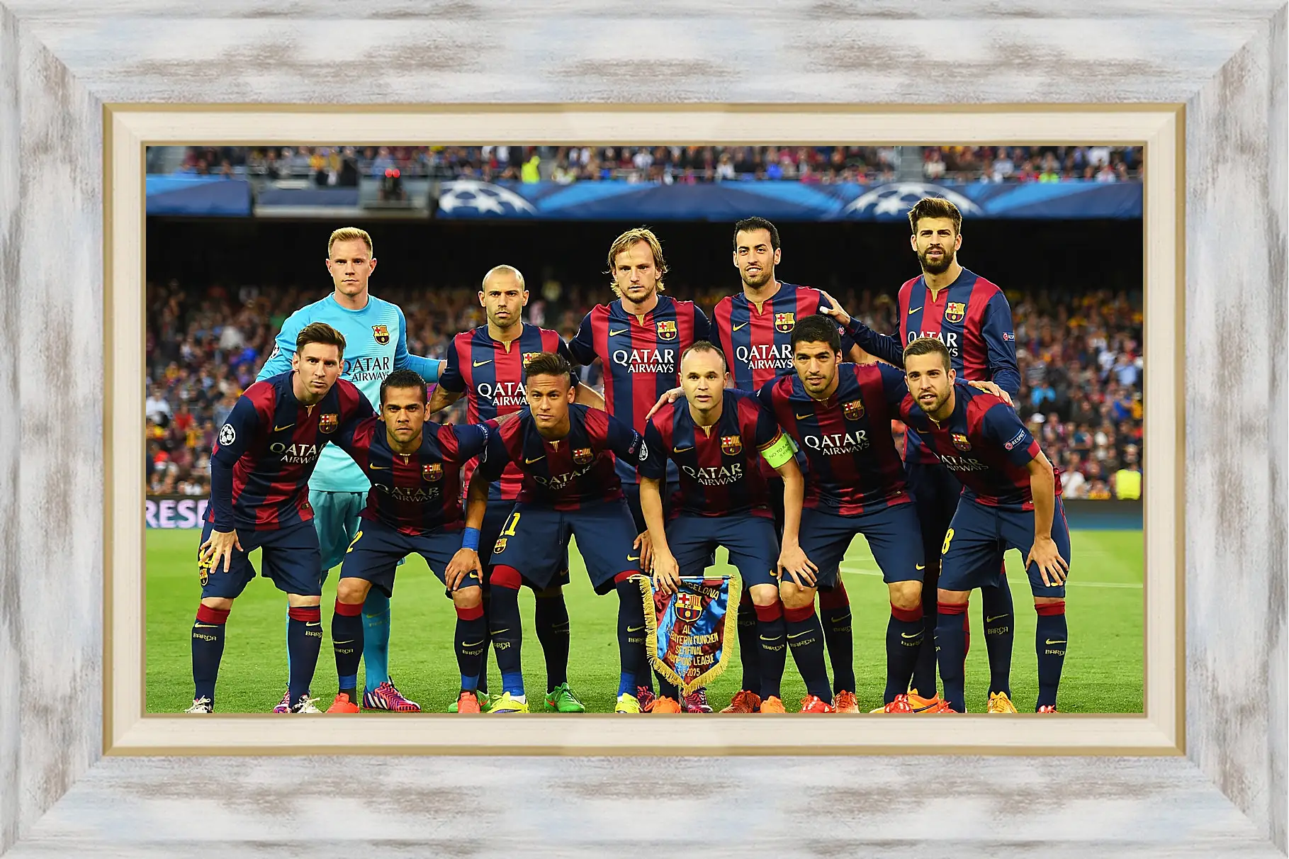 Картина в раме - Фото перед матчем ФК Барселона. FC Barcelona