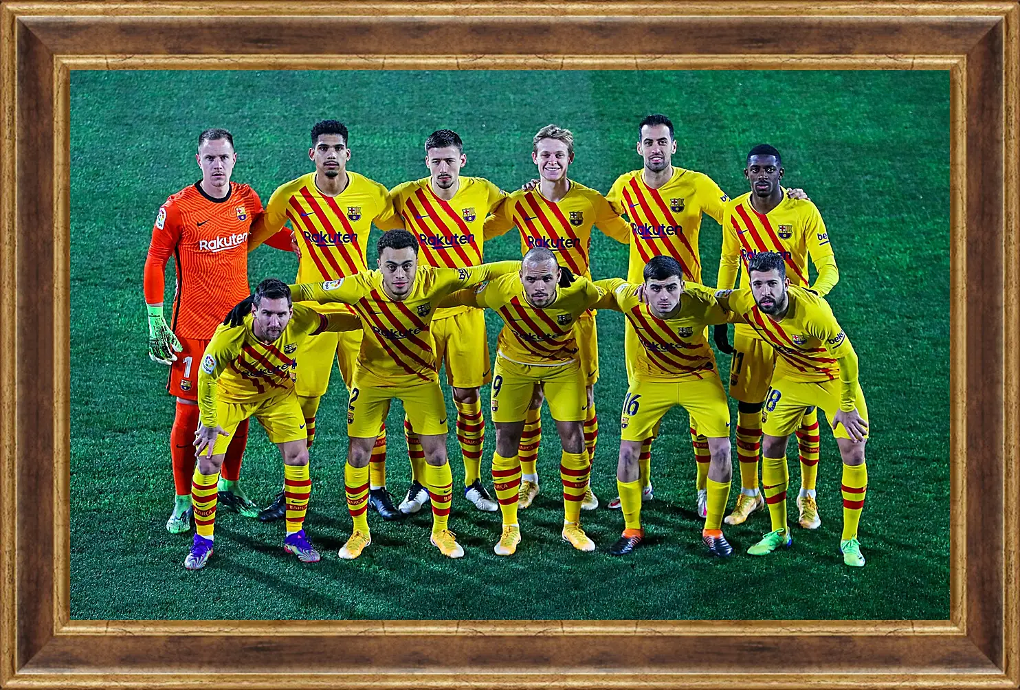 Картина в раме - Фото перед матчем ФК Барселона. FC Barcelona