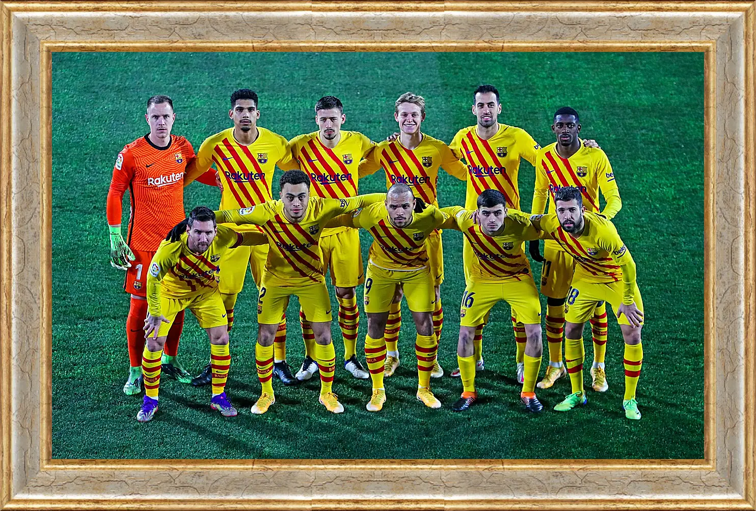 Картина в раме - Фото перед матчем ФК Барселона. FC Barcelona