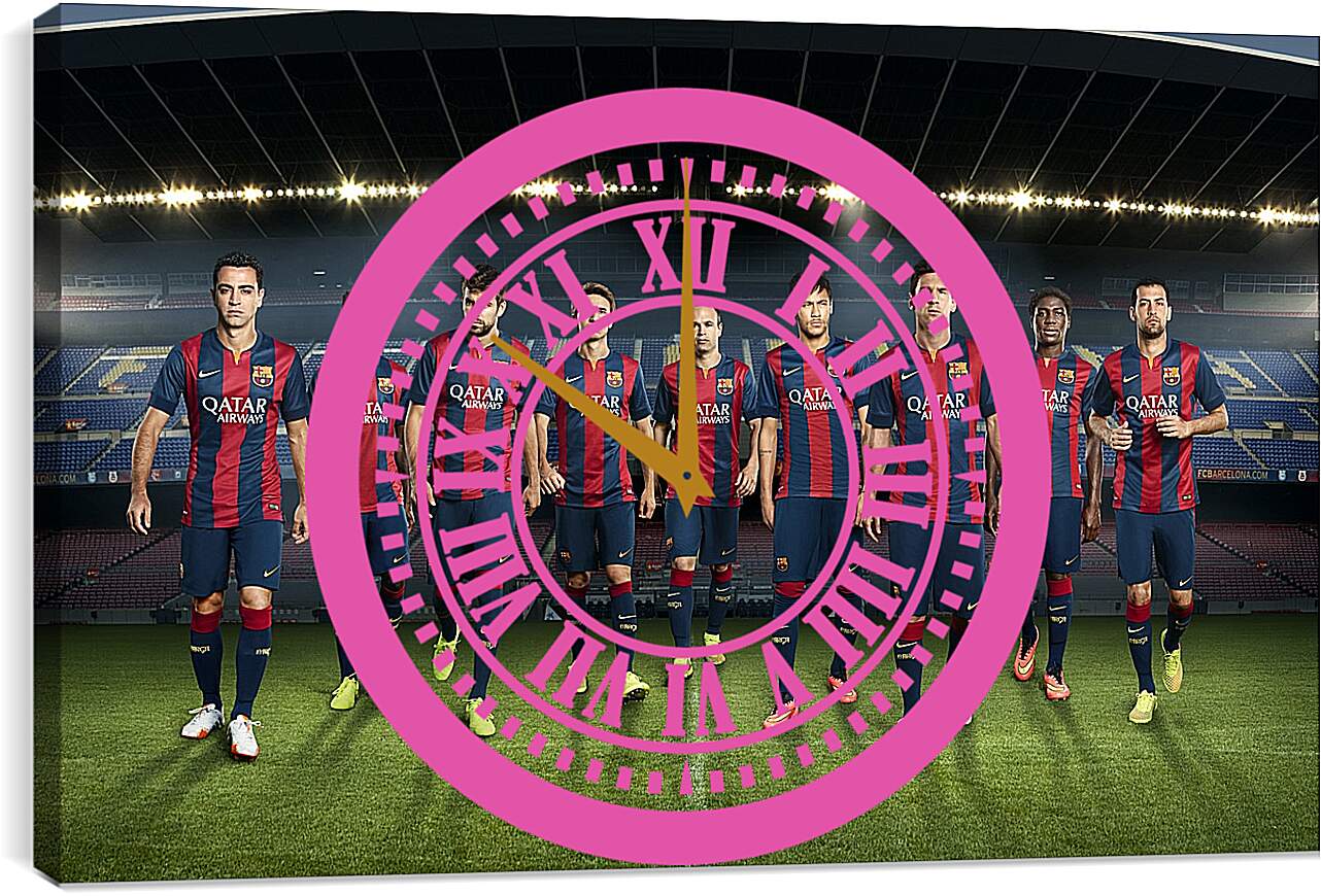 Часы картина - ФК Барселона. FC Barcelona