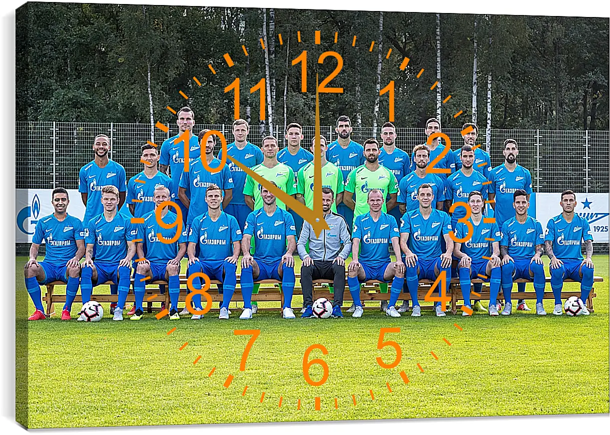 Часы картина - ФК Зенит Санкт-Петербург. FC Zenit St. Petersburg