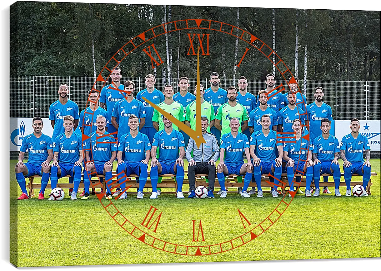 Часы картина - ФК Зенит Санкт-Петербург. FC Zenit St. Petersburg