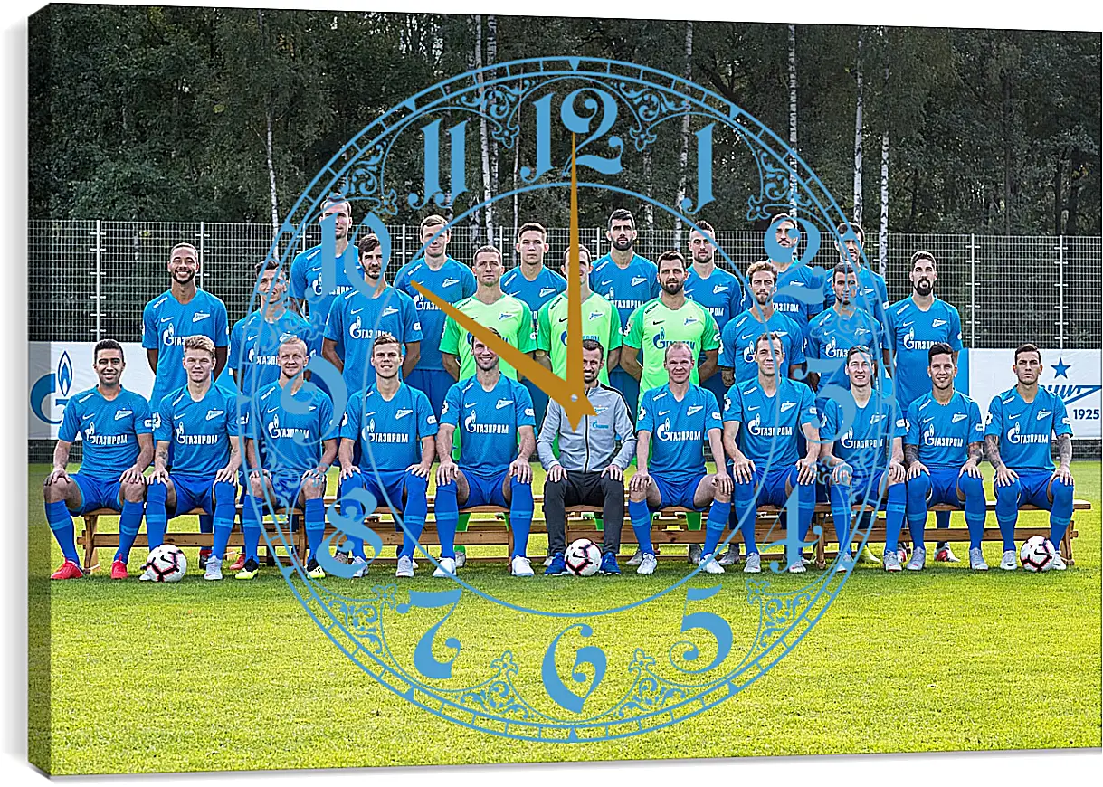 Часы картина - ФК Зенит Санкт-Петербург. FC Zenit St. Petersburg