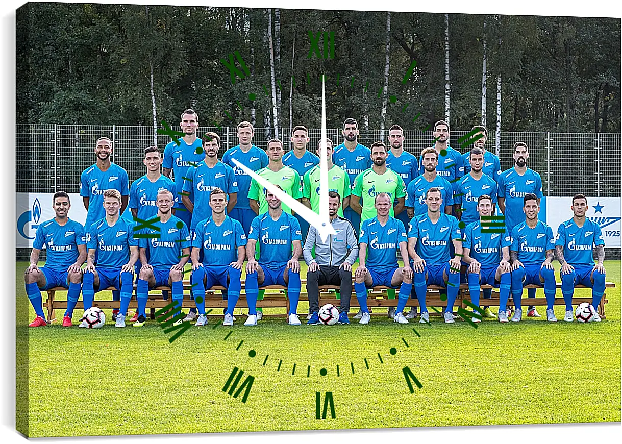 Часы картина - ФК Зенит Санкт-Петербург. FC Zenit St. Petersburg