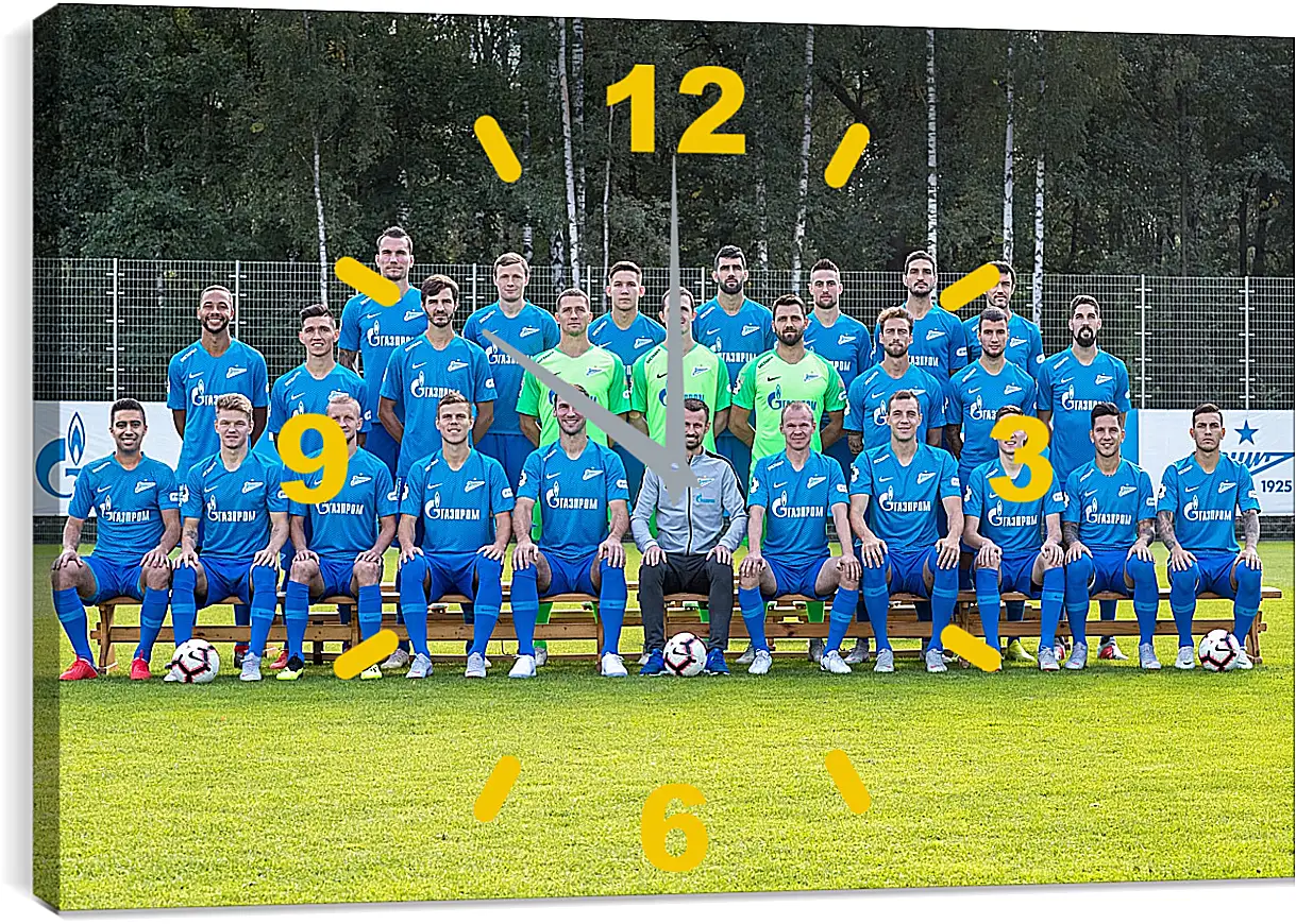 Часы картина - ФК Зенит Санкт-Петербург. FC Zenit St. Petersburg