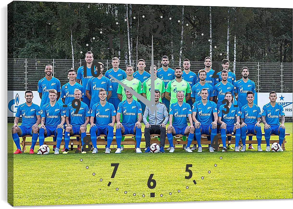 Часы картина - ФК Зенит Санкт-Петербург. FC Zenit St. Petersburg