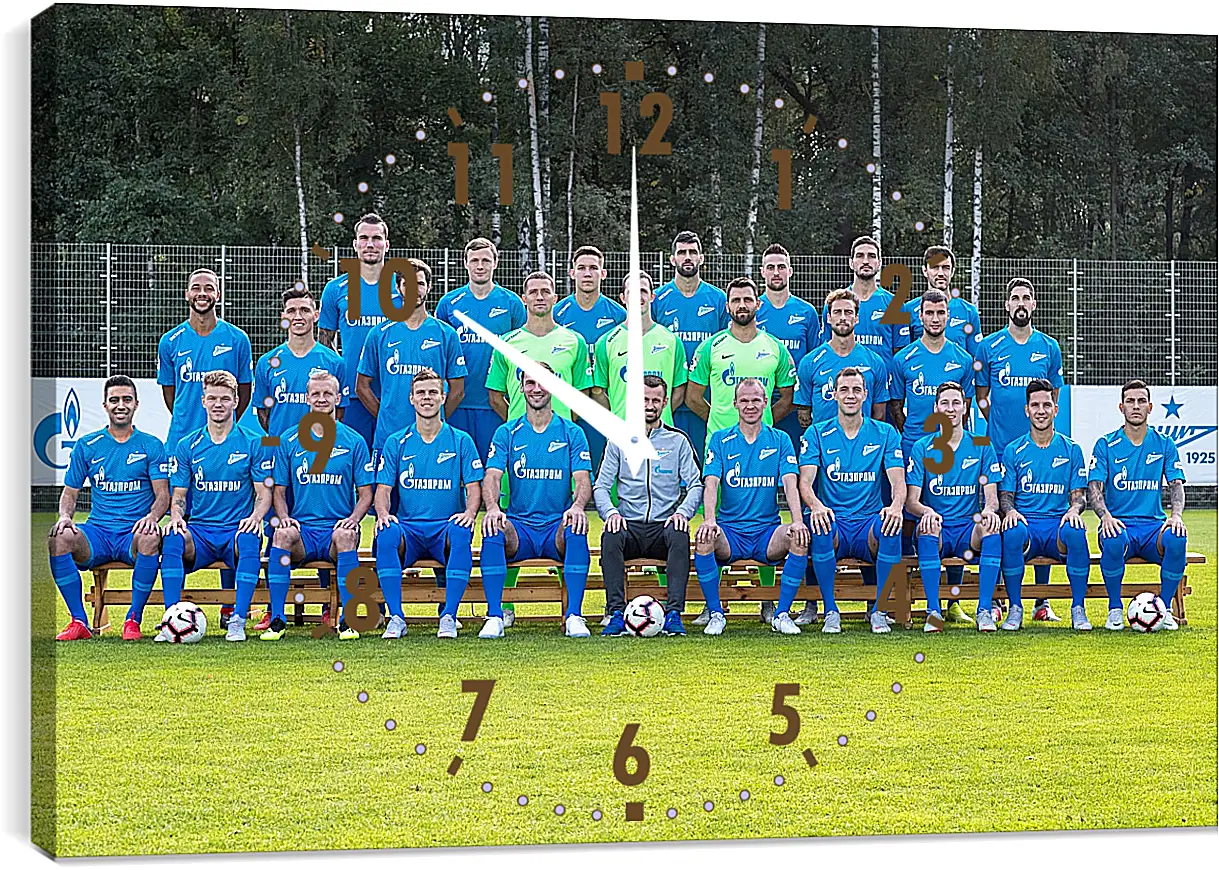 Часы картина - ФК Зенит Санкт-Петербург. FC Zenit St. Petersburg