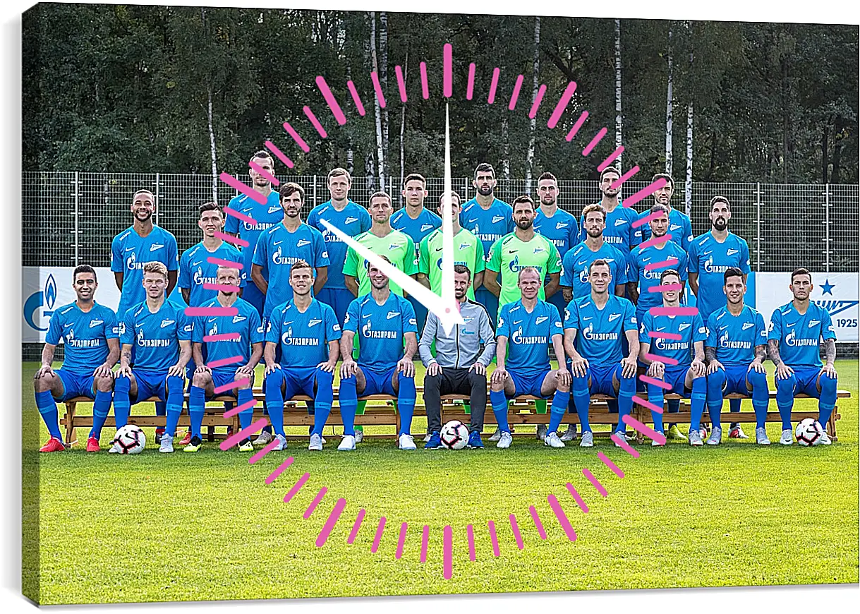 Часы картина - ФК Зенит Санкт-Петербург. FC Zenit St. Petersburg