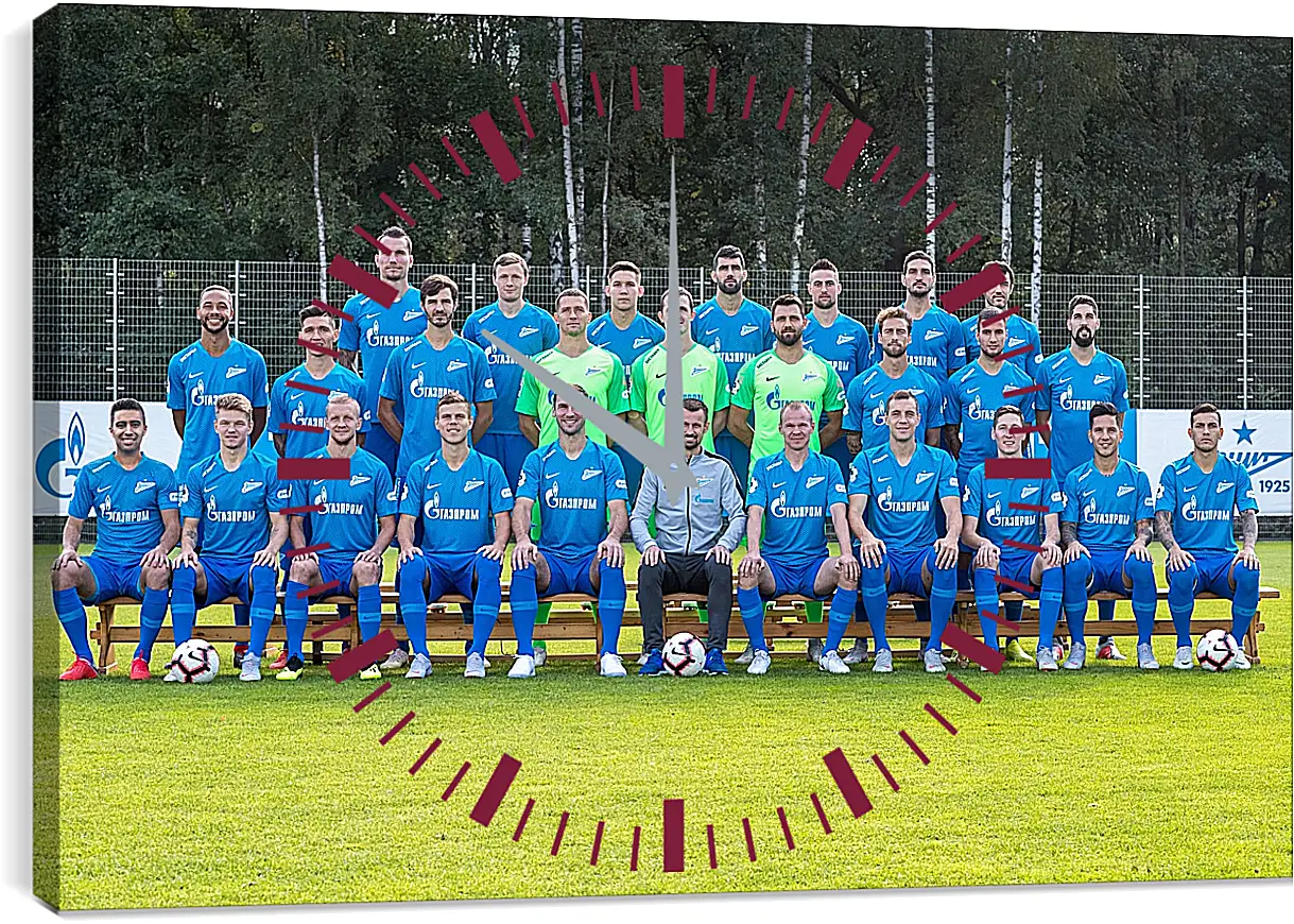 Часы картина - ФК Зенит Санкт-Петербург. FC Zenit St. Petersburg