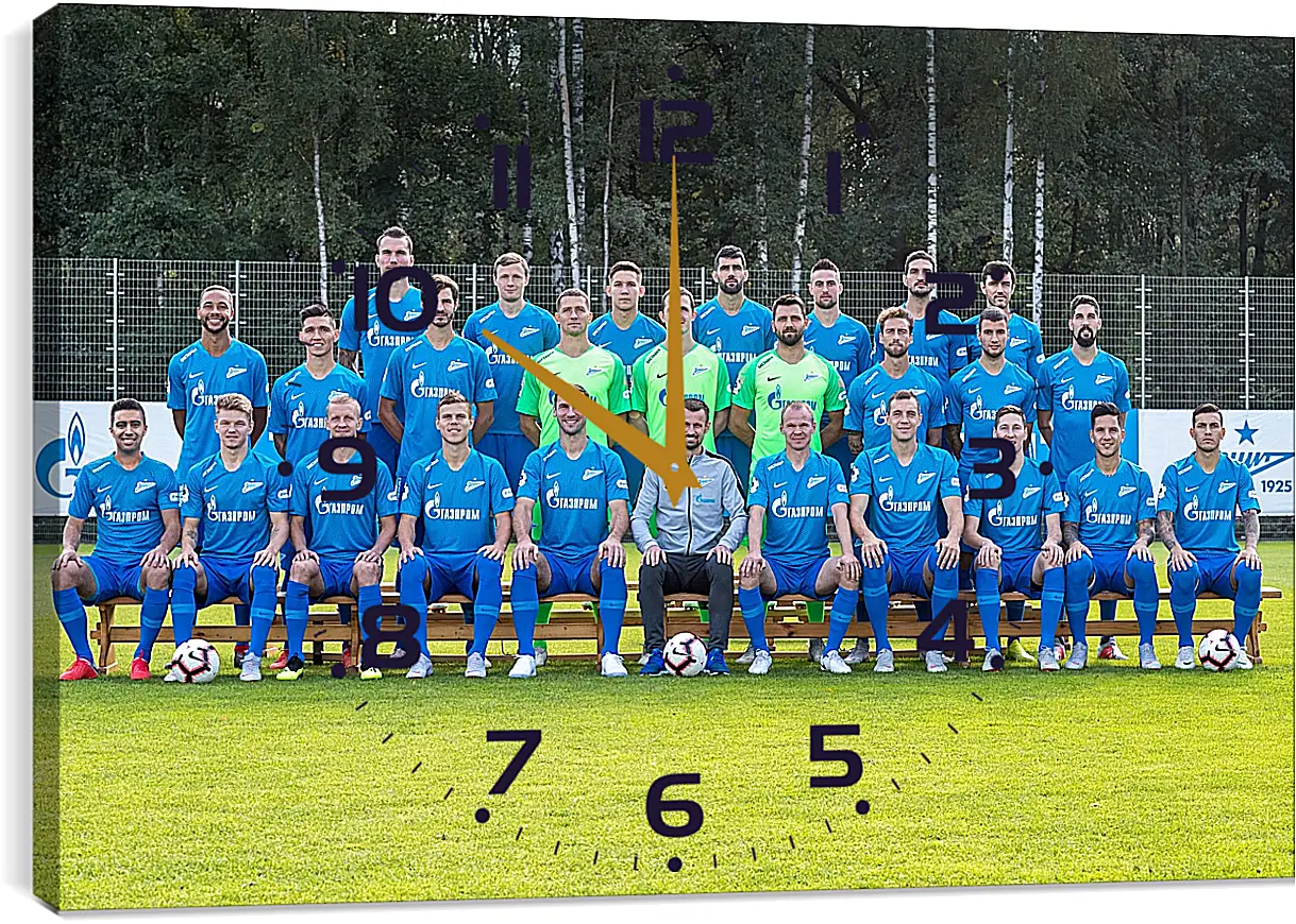 Часы картина - ФК Зенит Санкт-Петербург. FC Zenit St. Petersburg