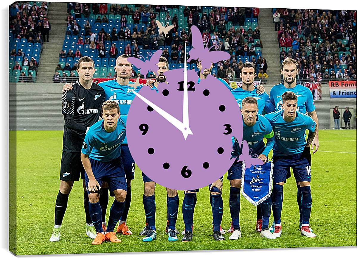 Часы картина - Фото перед матчем ФК Зенит Санкт-Петербург