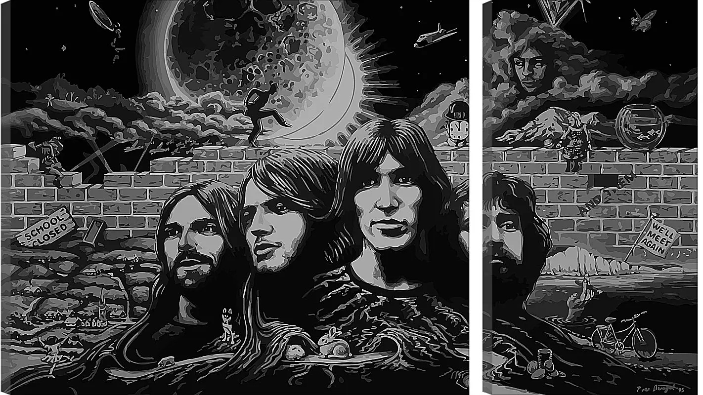 Модульная картина - Пинк Флойд. Pink Floyd