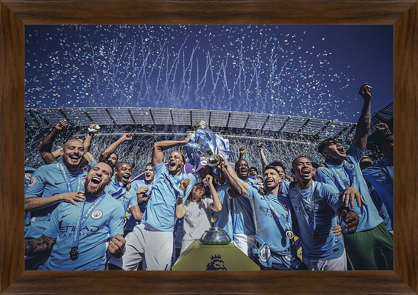 Картина в раме - Победа в АПЛ. ФК Манчестер Сити. FC Manchester City