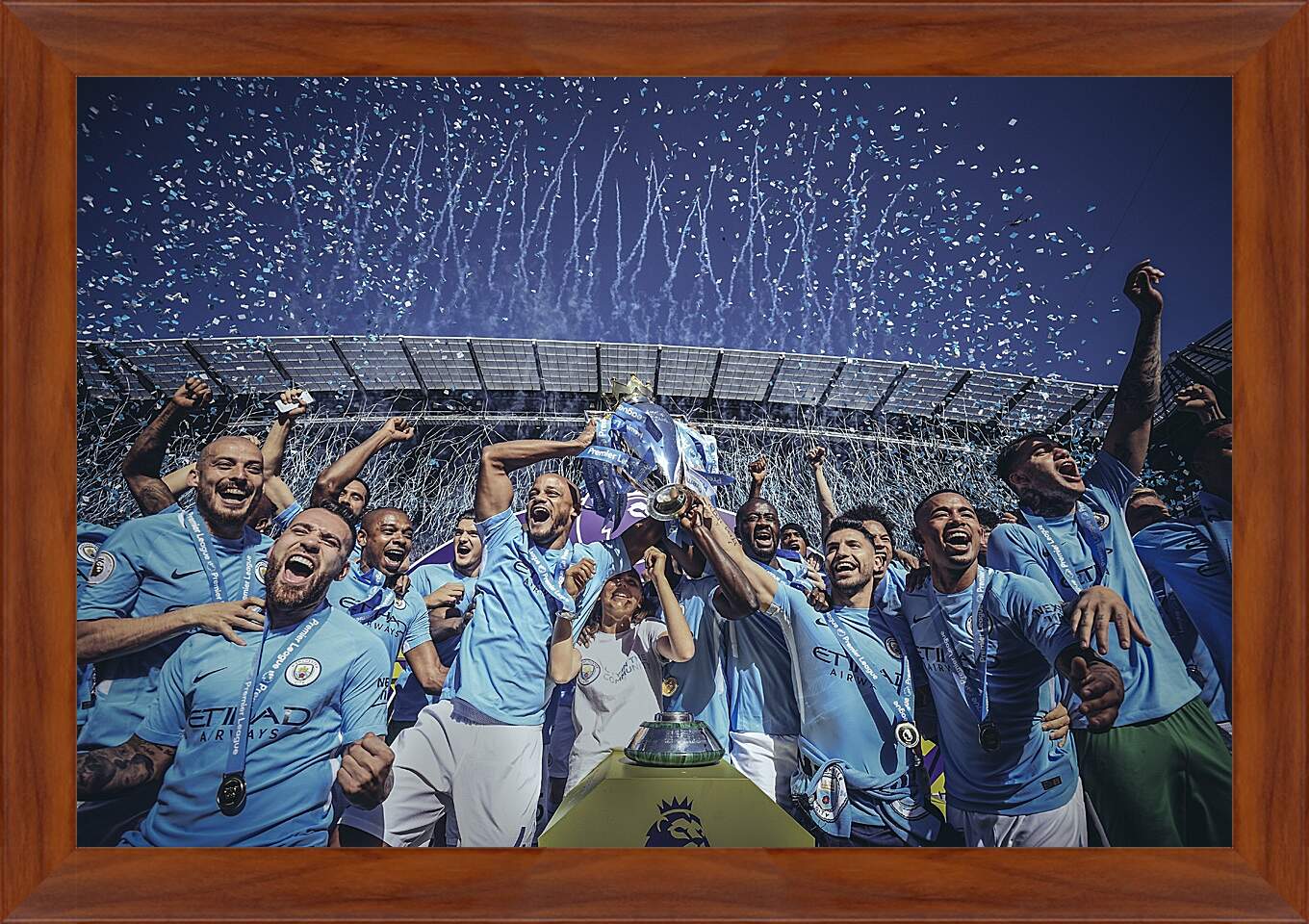 Картина в раме - Победа в АПЛ. ФК Манчестер Сити. FC Manchester City