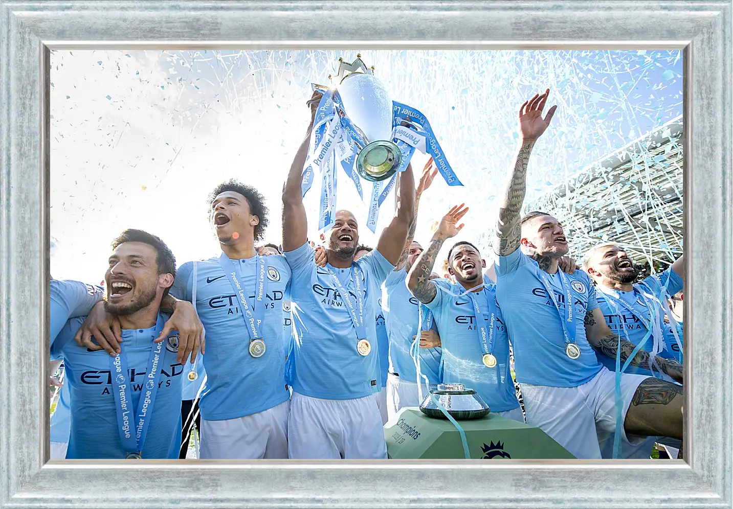 Картина в раме - Победа в АПЛ. ФК Манчестер Сити. FC Manchester City