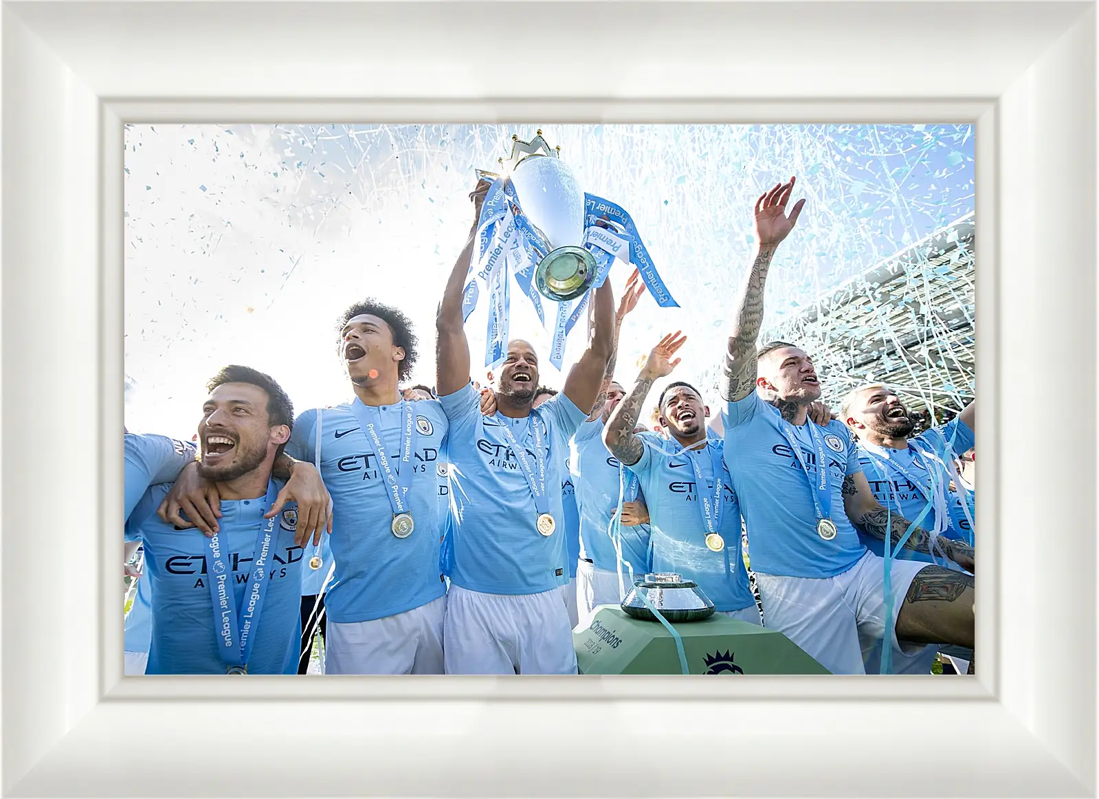 Картина в раме - Победа в АПЛ. ФК Манчестер Сити. FC Manchester City