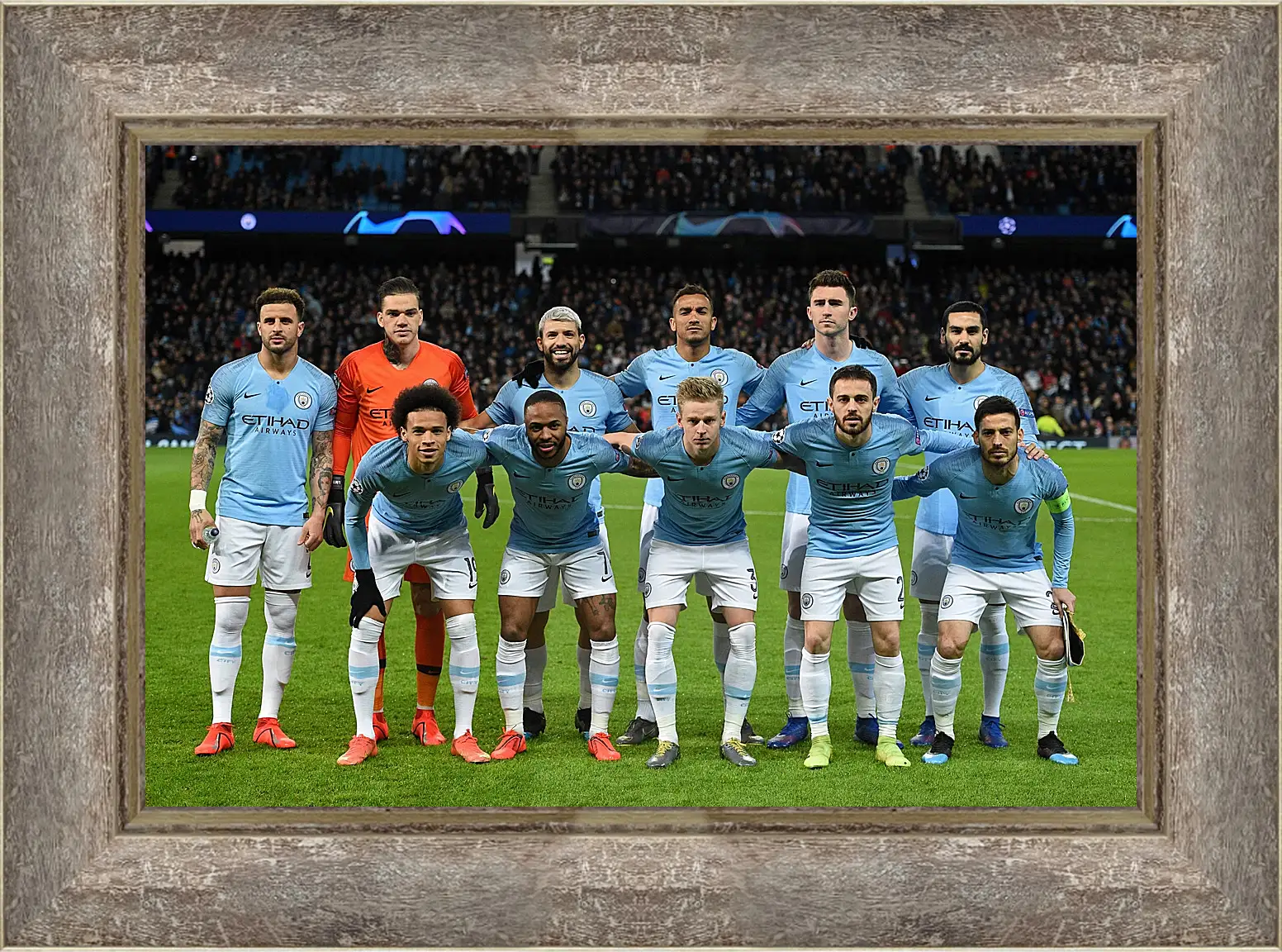 Картина в раме - Фото перед матчем. Манчестер Сити. Manchester City