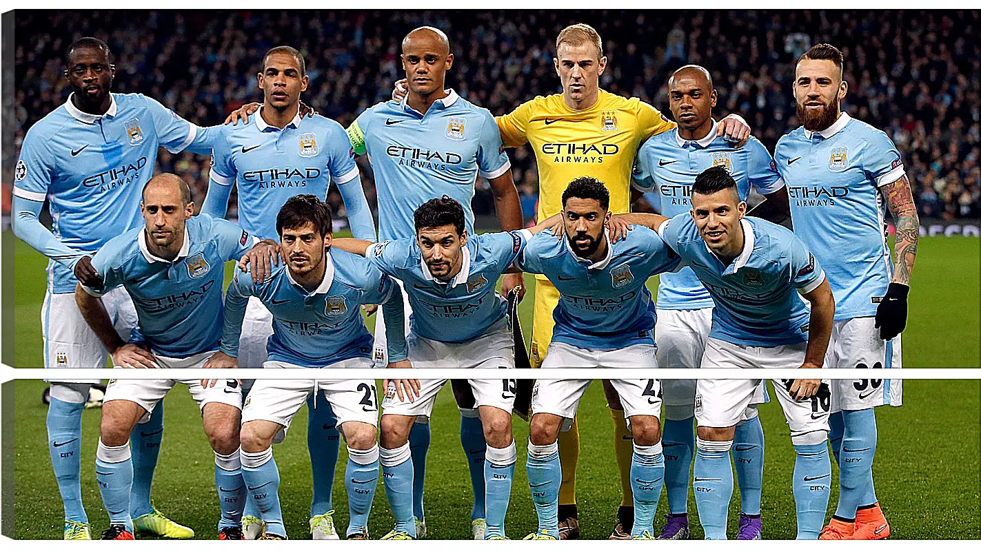 Модульная картина - Фото перед матчем. Манчестер Сити. Manchester City