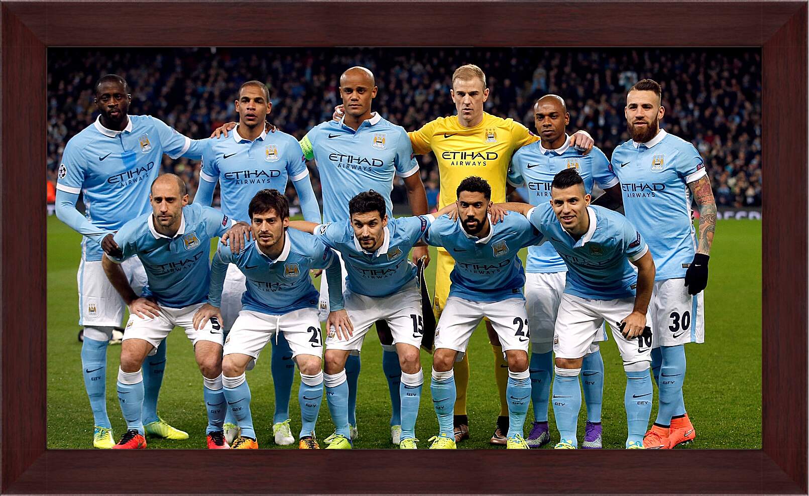 Картина в раме - Фото перед матчем. Манчестер Сити. Manchester City