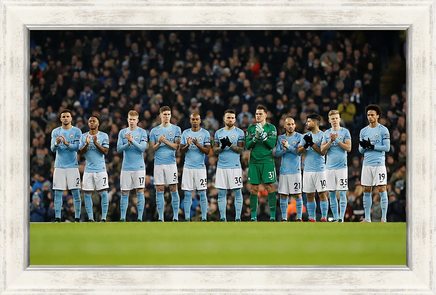 Картина в раме - ФК Манчестер Сити. FC Manchester City