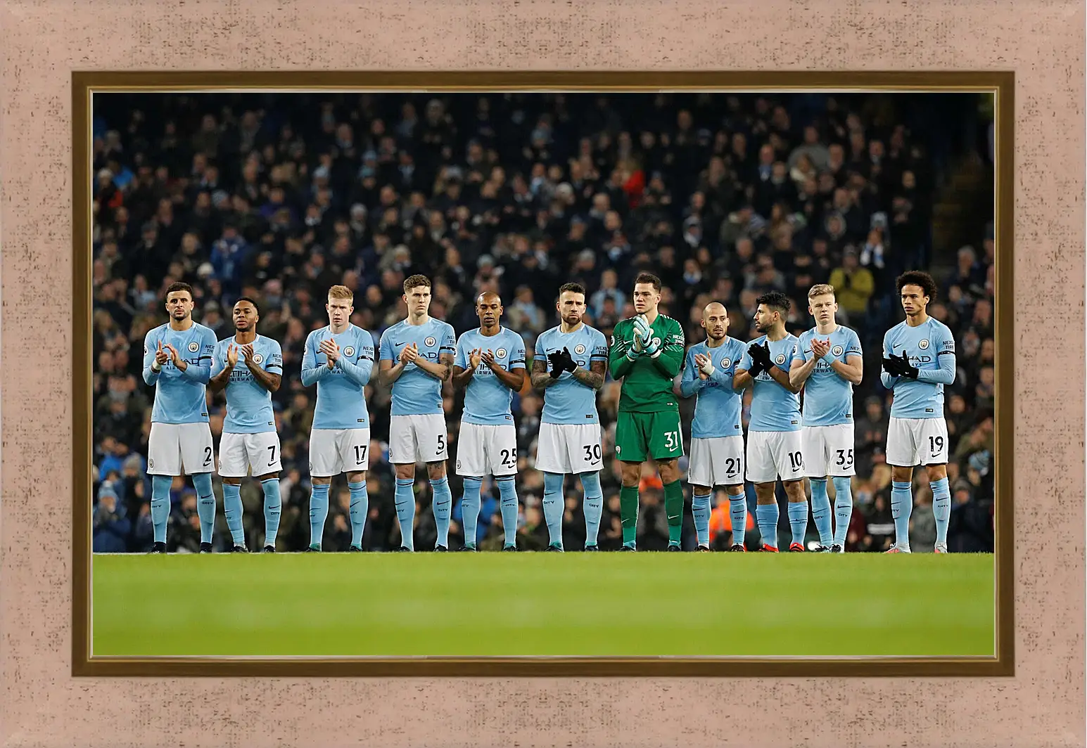 Картина в раме - ФК Манчестер Сити. FC Manchester City