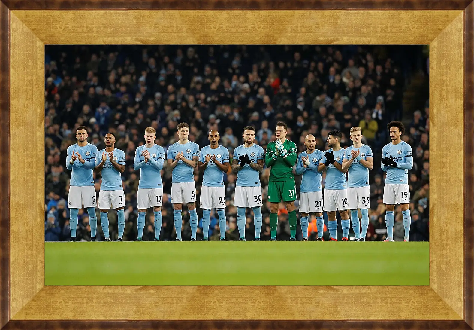 Картина в раме - ФК Манчестер Сити. FC Manchester City