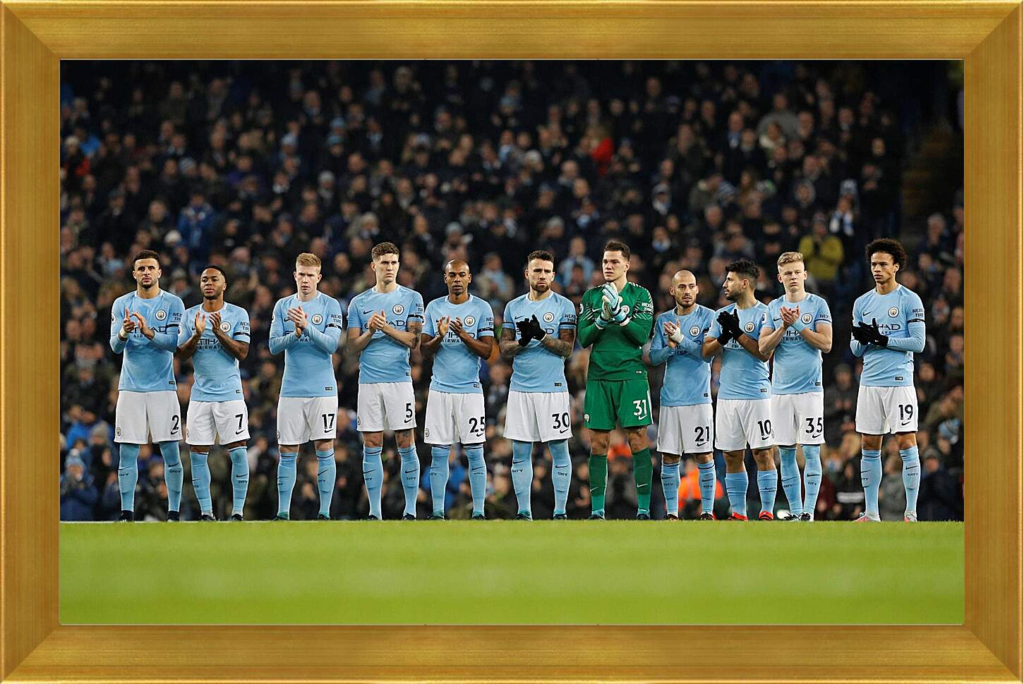 Картина в раме - ФК Манчестер Сити. FC Manchester City