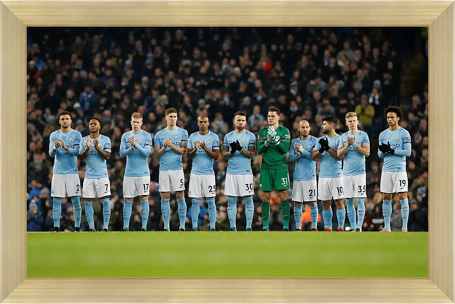 Картина в раме - ФК Манчестер Сити. FC Manchester City