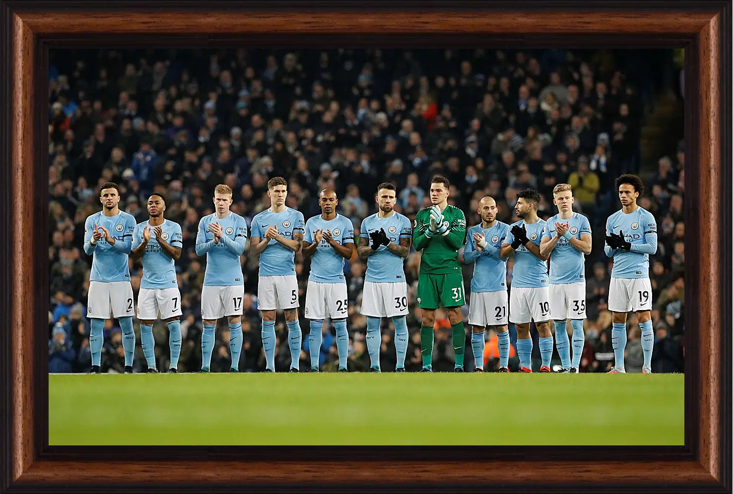 Картина в раме - ФК Манчестер Сити. FC Manchester City